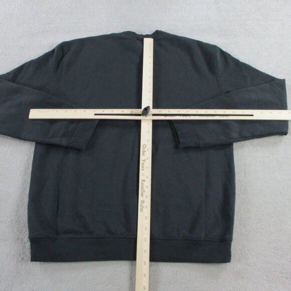 SKIMS Fleece Lounge Crewneck Sweatshirt Mens Medium Washed Onyx Black Pullover - Picture 7 of 10